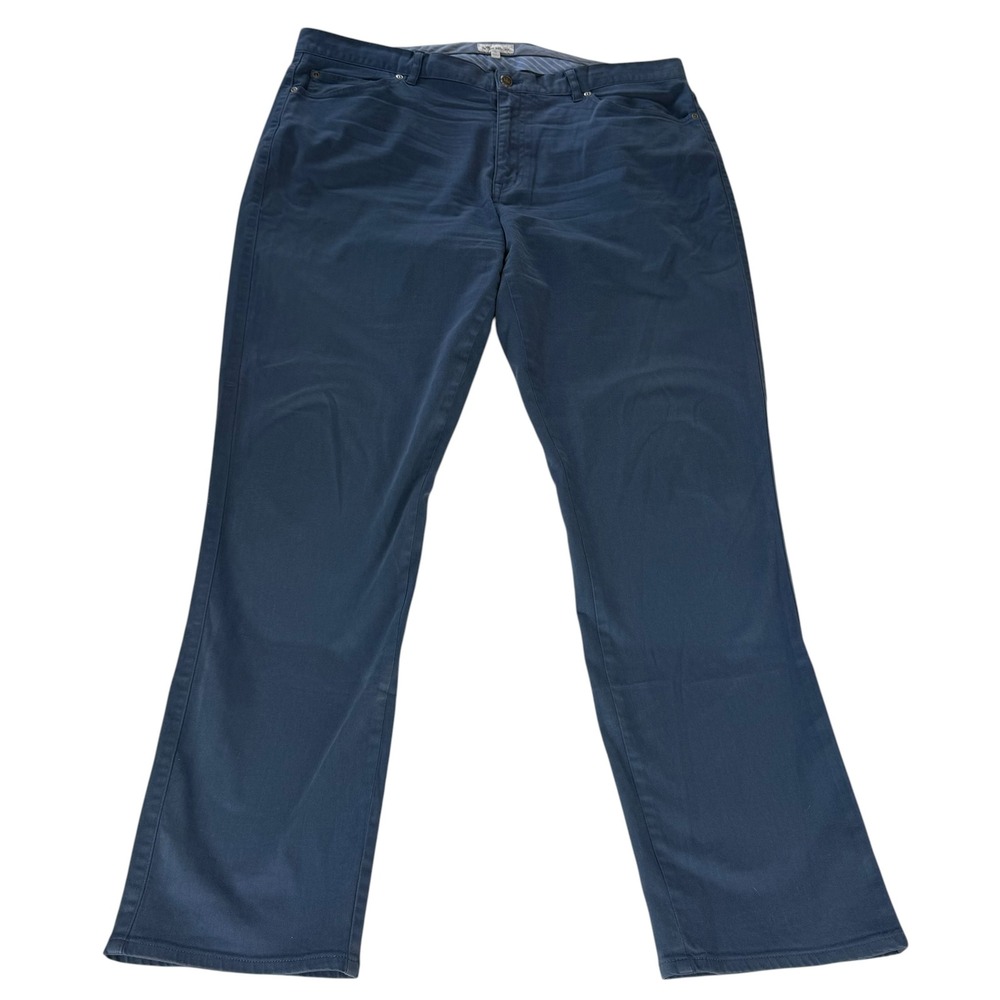 Peter Millar Crown Soft Navy Blue Cotton Modal Stretch 5-Pocket Pants Mens 40x32
